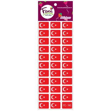 Face Türk Bayrağı Sticker Seti FC-022