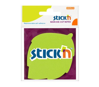 Gıpta Stickn Neon Yeşil Yaprak 50 Yaprak 70*70 Yapışkanlı Not Kağıdı