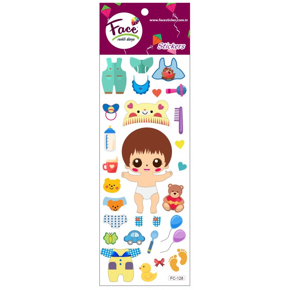 Face Bebek Giydirme Sticker Seti FC-128