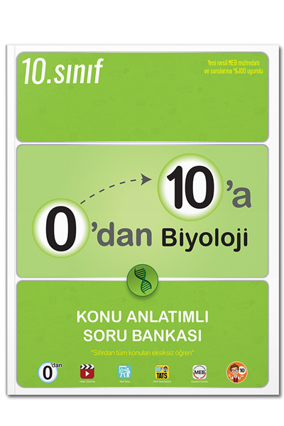 Tonguç Akademi 10. Sınıf 0'dan 10'a Biyoloji Konu Anlatımlı Soru Bankası