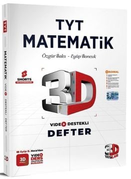 3D Yayınları 2025 TYT Matematik Video Destekli Defter