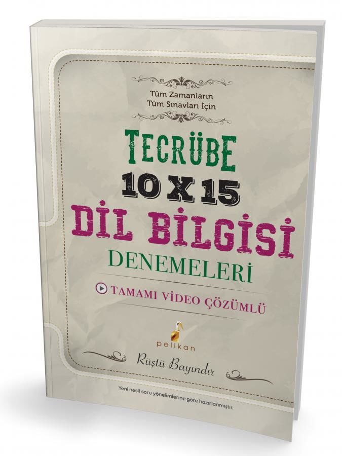 Pelikan Yayınları Rüştü Hoca Tecrübe Dil Bilgisi 10x15 Deneme