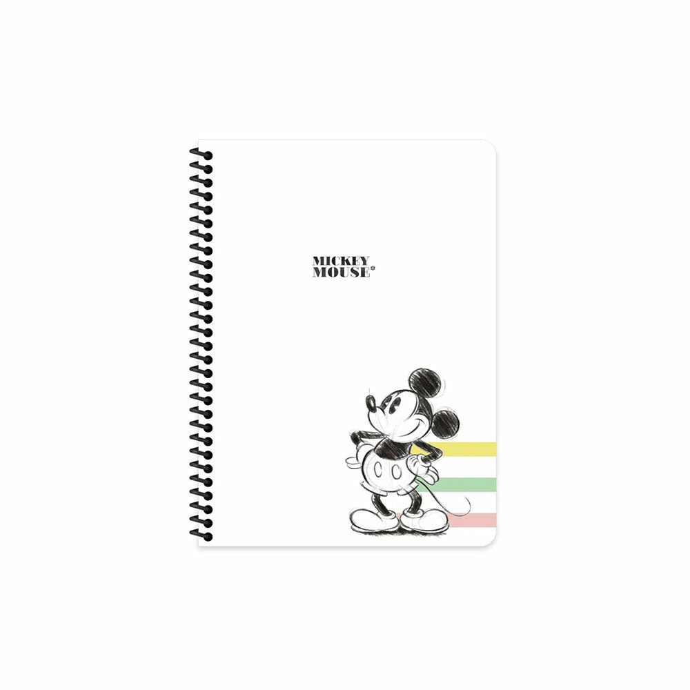 Keskin Color Mickey Mouse Spiralli Mickey Karton Kapak 80 Yaprak 16,5*22,5 Çizgili Defter