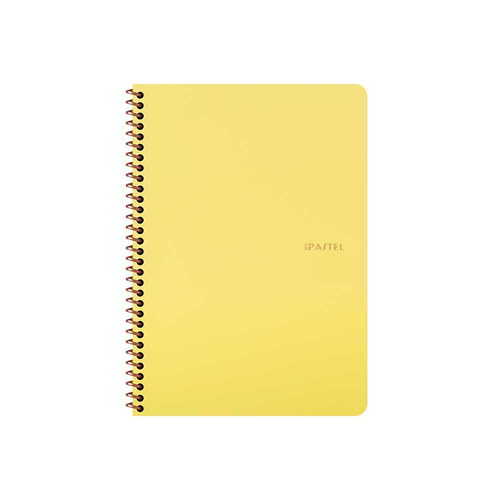 Keskin Color Pastel Note Spiralli Sarı Plastik Kapak 80 Yaprak 16,5*22,5 Çizgisiz Defter