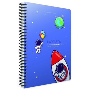 Gıpta Happiness Spiralli Mor Karton Kapak 80 Yaprak A5 Çizgili Defter