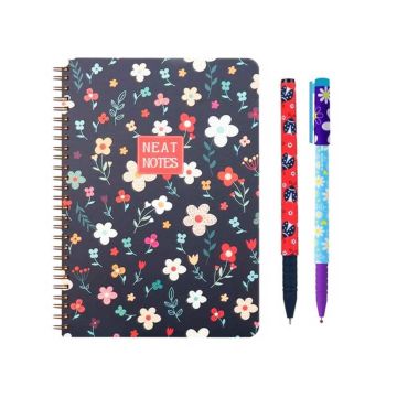 Keskin Color Neat Notes Spring Time Spiralli Karton Kapak 100 Yaprak 17*24 Kareli Defter Seti