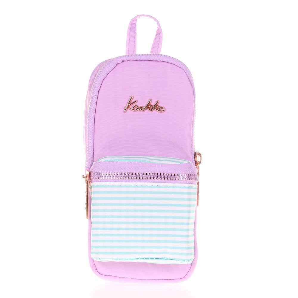 Kaukko K2441 Soft Floral Junior Bag Violet Kalem Çantası