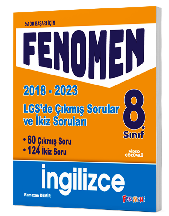 Fenomen Yayınları 8. Sınıf LGS İngilizce Çıkmış ve İkiz Sorular (2018-2023)