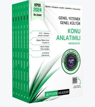 Pegem Yayınları 2024 KPSS Ön Lisans Genel Yetenek Genel Kültür Konu Anlatımlı Modüler Set