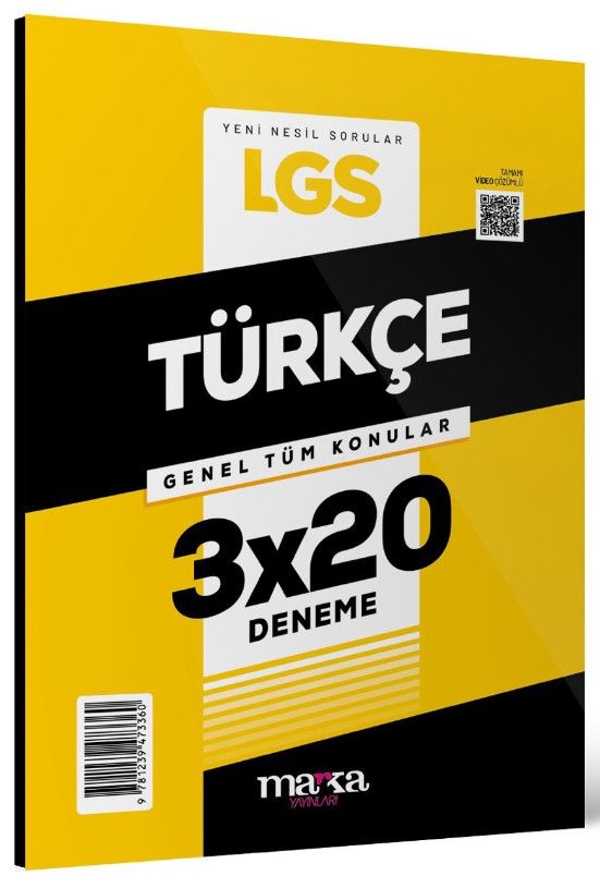 Marka Yayınları 8. Sınıf LGS Türkçe 3x20 Deneme