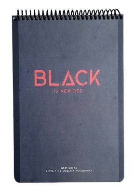 Gıpta New Notes Black Is New Red Spiralli Sert Kapak 100 Yaprak 17*24 Kareli Bloknot