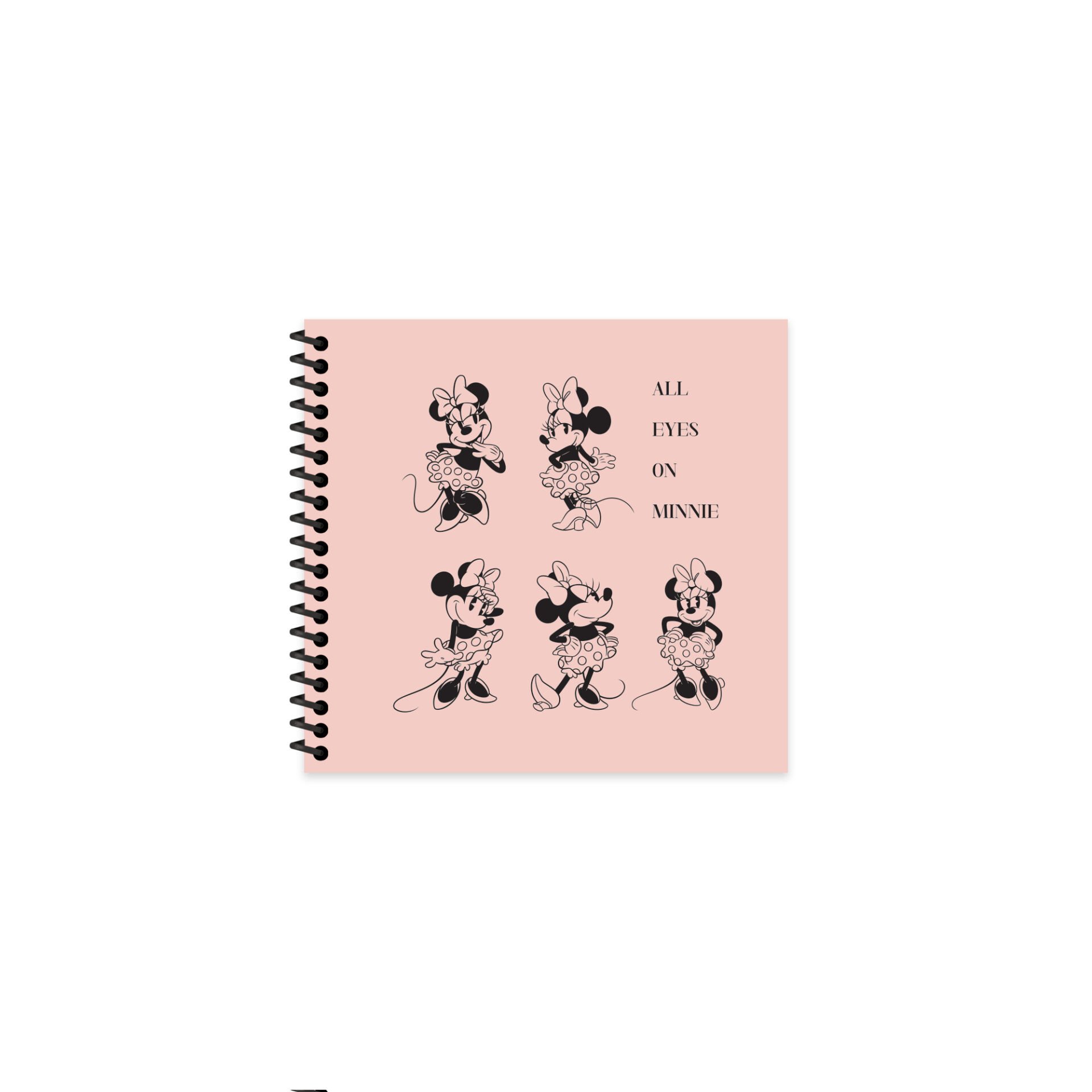 Keskin Color Minnie Mouse Spiralli Eyes On Sert Kapak 50 Yaprak 16*15 Çizgili Defter