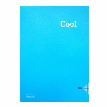 Keskin Color Cool Dikişli Açık Mavi Plastik Kapak 60 Yaprak A4 Kareli Defter