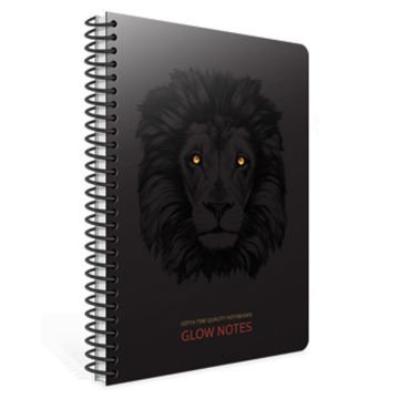 Gıpta Glow Notes Aslan Spiralli Karton Kapak 100 Yaprak A4 Çizgili Defter