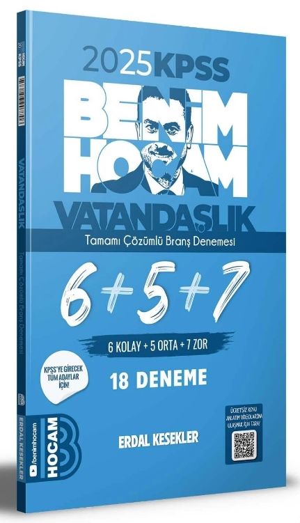 Benim Hocam 2025 KPSS Vatandaşlık 6+5+7 18 Deneme