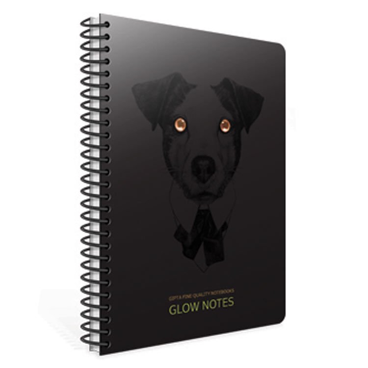Gıpta Glow Notes Spiralli Köpek Karton Kapak 100 Yaprak A4 Çizgili Defter