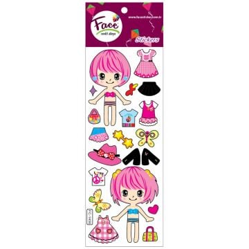 Face Kız Çocuk Giydirme Sticker Seti FC-1456