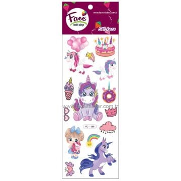 Face Unicorn Sticker Seti FC-189