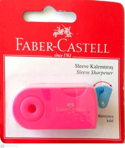 Faber Castell Sleeve Neon Pembe Kapaklı Kalemtıraş