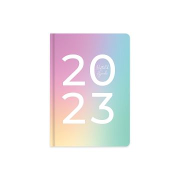 Keskin Color 2023 Ciltli Gökkuşağı Sert Kapak A5 Haftalık Ajanda