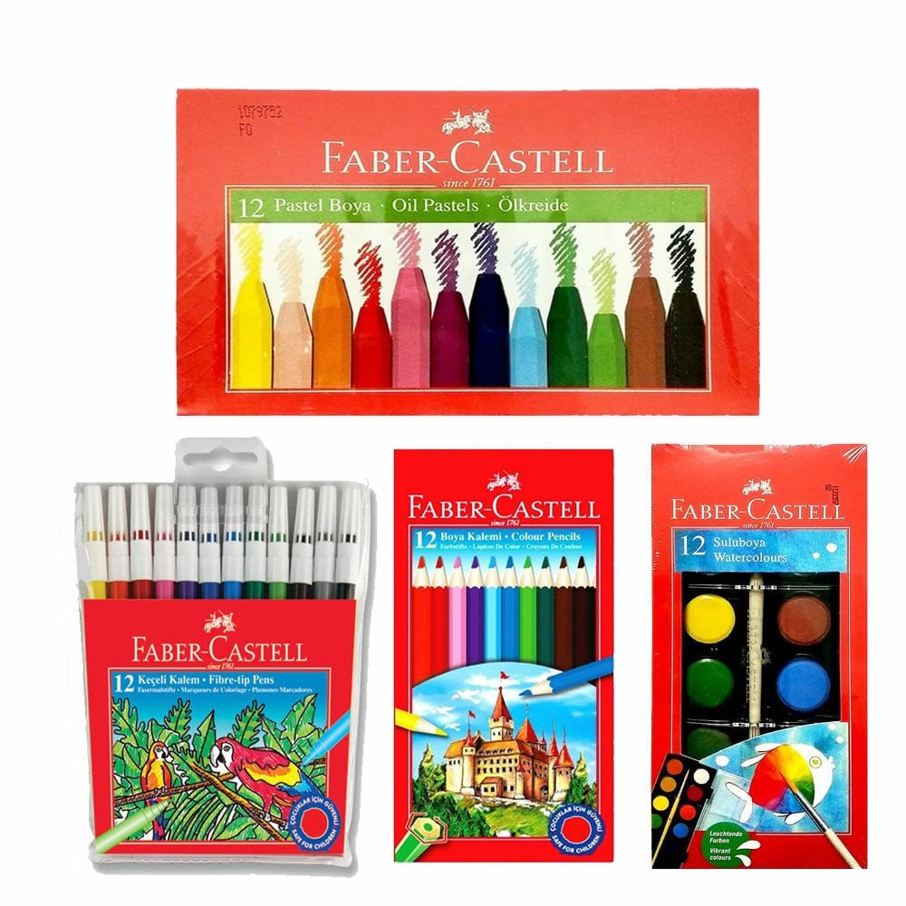 Faber Castell 4'lü Boya Seti (12 Renk)