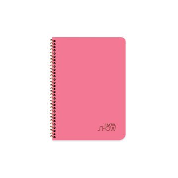 Keskin Color Pastel Show Spiralli Pembe Plastik Kapak 72 Yaprak A5 Kareli Defter