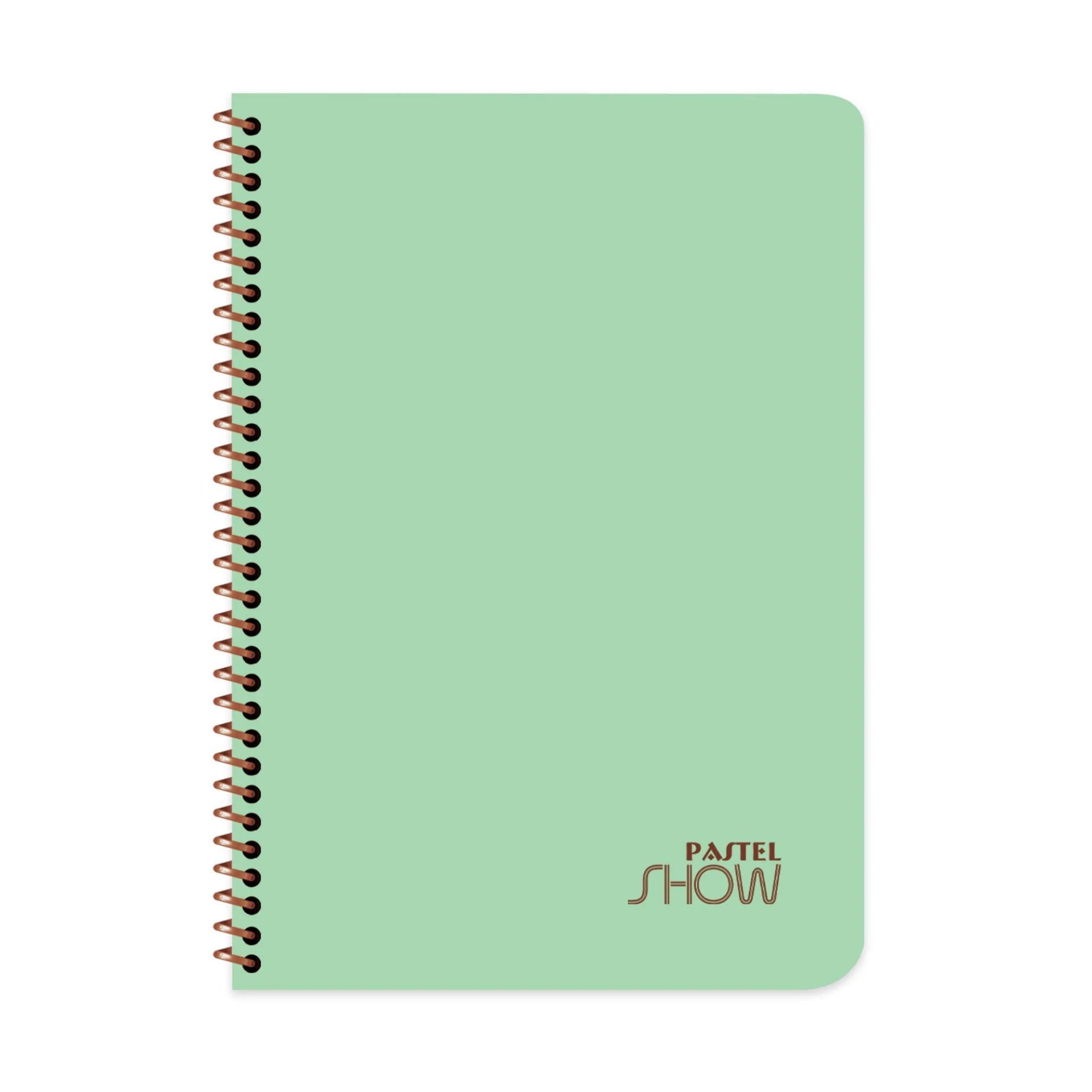 Keskin Color Pastel Show Spiralli Yeşil Plastik Kapak 60 Yaprak A4 Kareli Defter