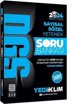 Yediiklim Yayınları 2024 DGS Prestij Sayısal Sözel Yetenek Çözümlü Soru Bankası