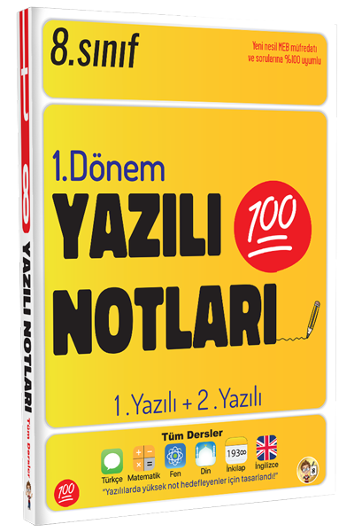 Tonguç Akademi 8. Sınıf LGS 1. Dönem 1. ve 2. Yazılı Notları