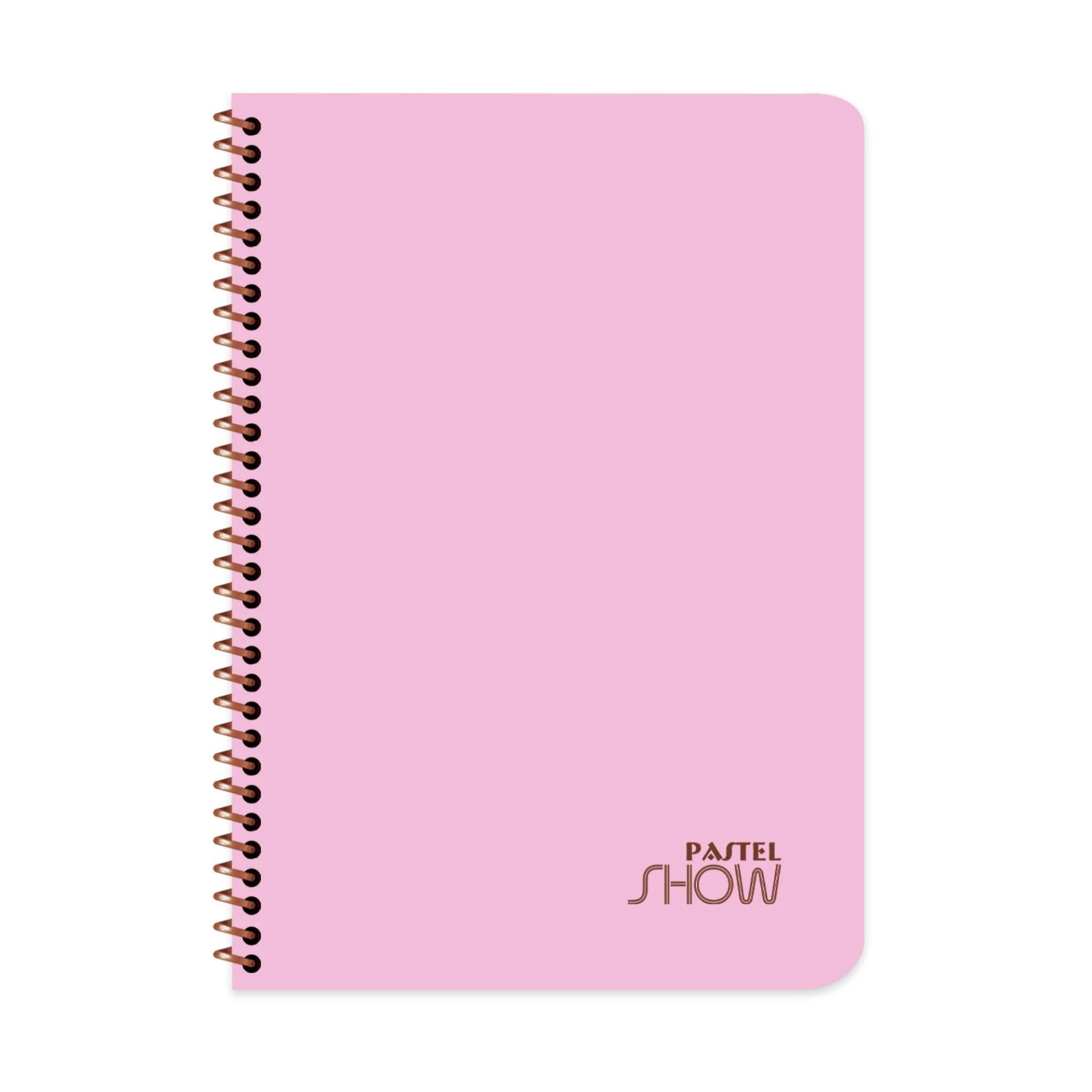 Keskin Color Pastel Show Spiralli Açık Pembe Plastik Kapak 72 Yaprak A4 Kareli Defter