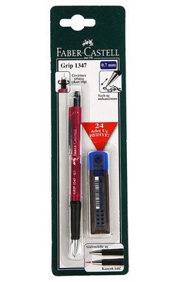 Faber Castell Grip 1347 Kırmızı 0.7 mm Uçlu Kalem + Uç Hediyeli