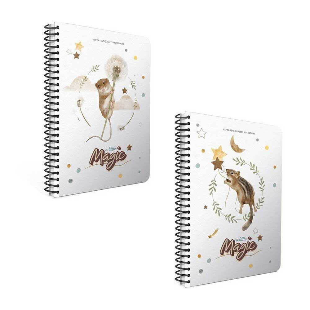 Gıpta Magic Spiralli Karton Kapak 80 Yaprak A4 Kareli 2'li Defter Seti