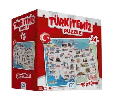 CA Games Türkiyemiz 24 Parça Eğitici Yer Puzzle