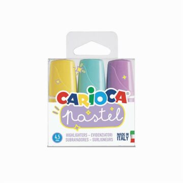 Carioca 43168 3 Renk Pastel Mini Fosforlu Kalemi