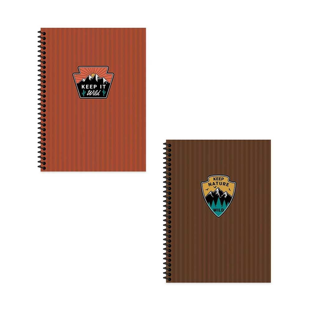 Keskin Color Outdoor Spiralli Sert Kapak 80 Yaprak 17*24 Kareli 2'li Defter Seti