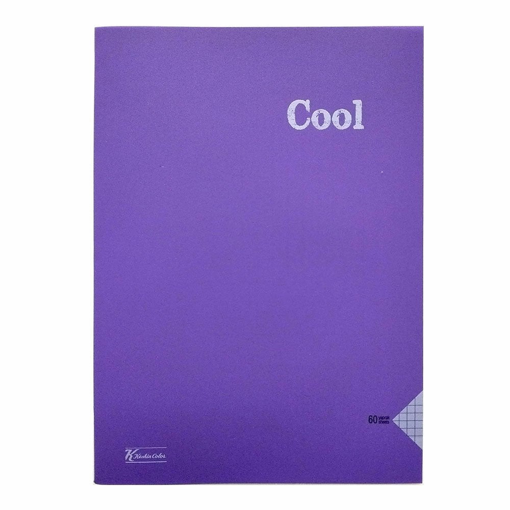 Keskin Color Cool Dikişli Mor Plastik Kapak 60 Yaprak A4 Kareli Defter