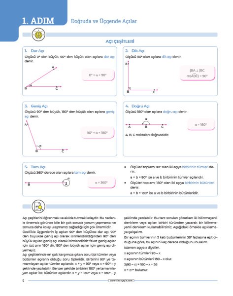 Sınav Yayınları TYT AYT Geometri 24 Adımda Konu Anlatımlı Soru Bankası