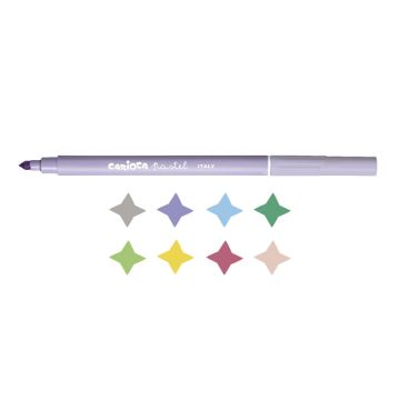 Carioca Pastel 8 Renk Yıkanabilir Keçeli Kalem