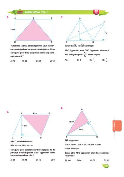 Sınav Yayınları 6. Sınıf Matematik Soru Bankası