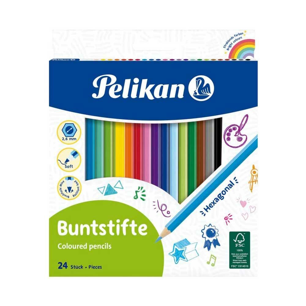 Pelikan Buntstifte 24 Renk Kuru Boya