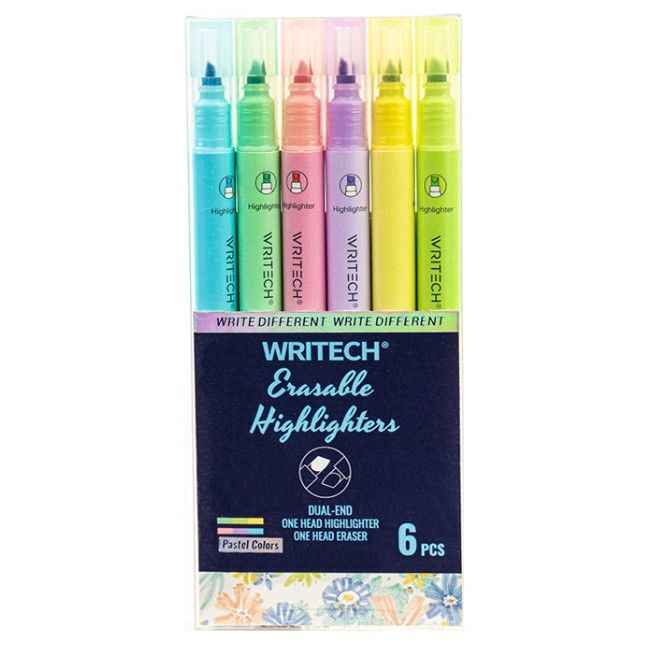 Writech W-822 Silinebilir Pastel 6 Renk Fosforlu Kalem