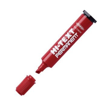 Hi-Text Kesik Uçlu Kırmızı Permanent Marker 830PC Koli Kalemi