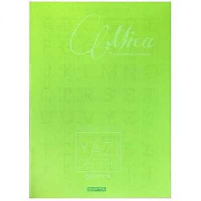 Gıpta Mica Dikişli Açık Yeşil Plastik Kapak 40 Yaprak A4 Kılavuz Çizgili Dik Temel Yazı Defteri
