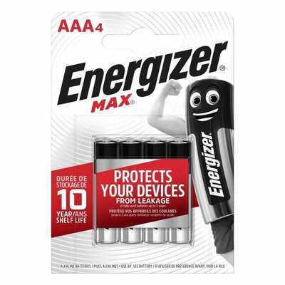 Energizer Max 4'lü İnce Kalem Pil AAA 1.5V