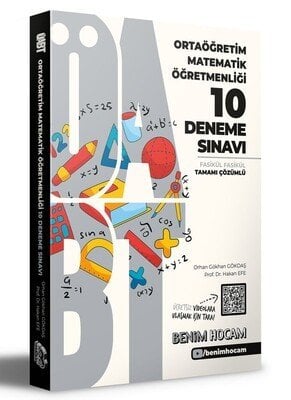 Benim Hocam Yayınları ÖABT Ortaöğretim Matematik Öğretmenliği Tamamı Çözümlü 10 Deneme