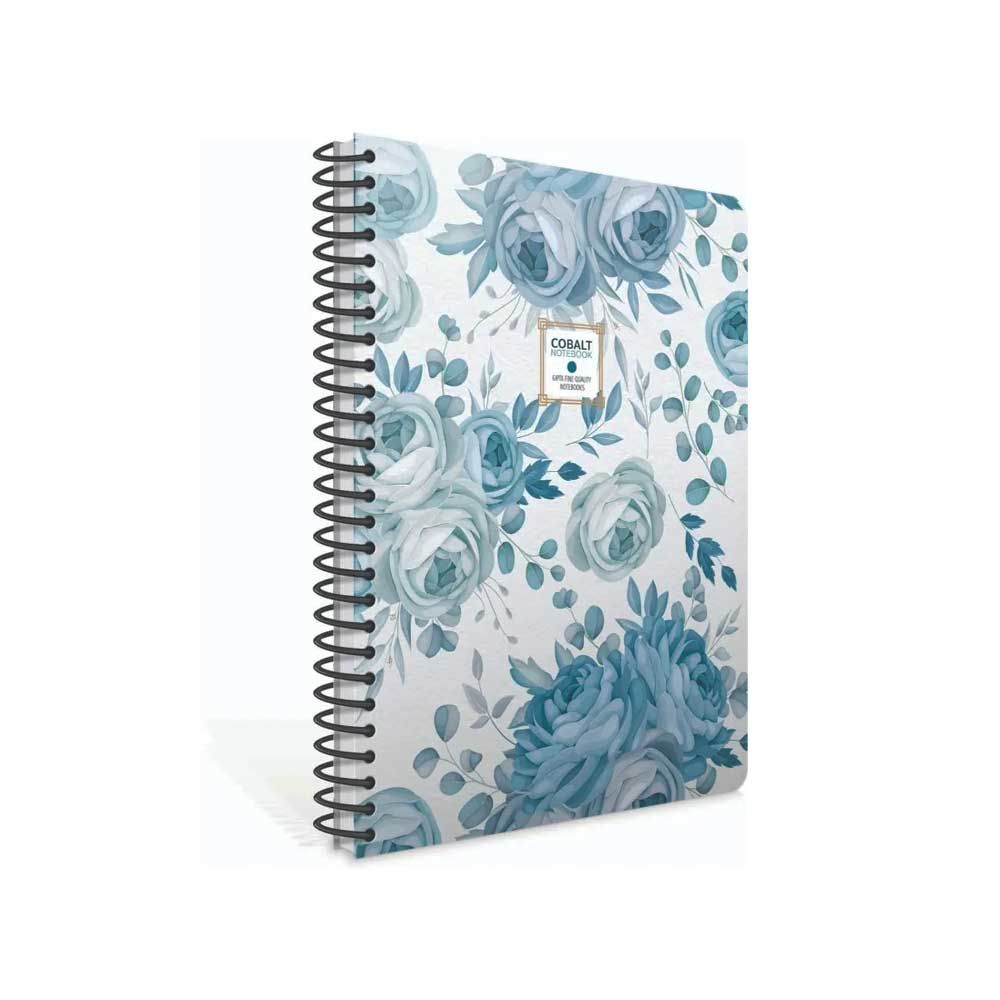 Gıpta Cobalt Notebook Spiralli Mavi Gül Sert Kapak 120 Yaprak 17*24 Kareli Defter