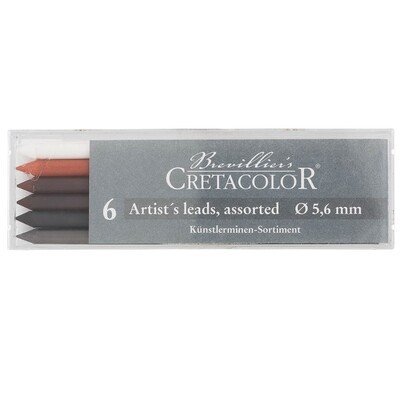 Cretacolor Artists Leads 6 Adet 5.6 mm Çizim Kalem Ucu Seti 264 00