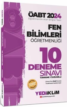 Yediiklim Yayınları 2024 ÖABT Fen Bilimleri Öğretmenliği 10 Deneme