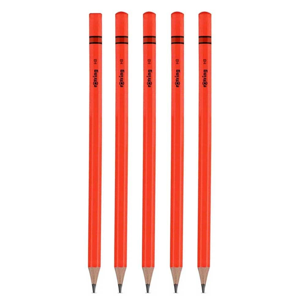 Rotring Neon Turuncu Gövde 5'li HB Kurşun Kalem