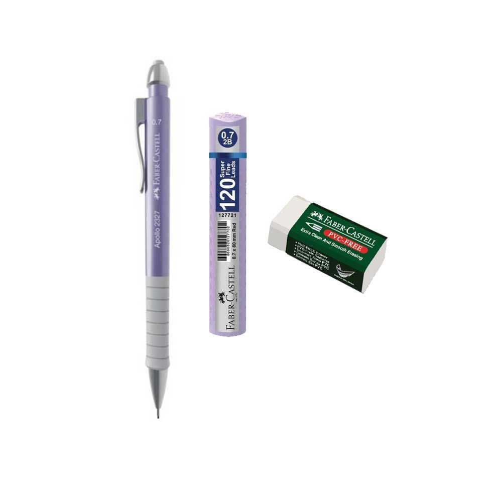 Faber Castell Apollo 2327 Pastel Mor 0.7 Uçlu Kalem Seti